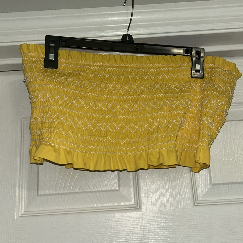 Yellow Ruffle Bikini Top - Picture 2 of 3